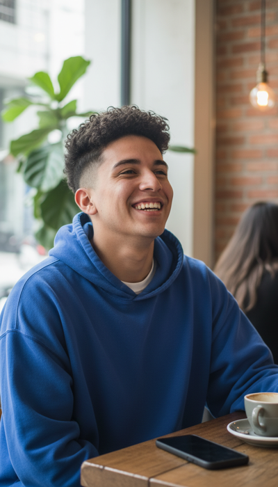 Young freelancer using VaultLeap